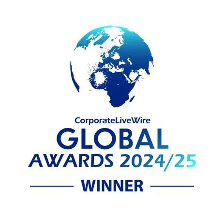 Global Award 2024-25 winner badge awarded to Pinnacle Edits